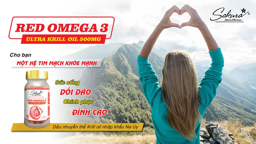 Nâng cao chất lượng cuộc sống với Sakura Red Omega 3 Ultra Krill Oil 500MG