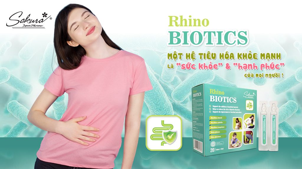 Sakura Rhino Biotics (Người lớn) - Vì một hệ tiêu hóa khỏe mạnh - Vì nền tảng sức khỏe vững vàng - Vì một cuộc sống dài, sống khỏe, sống vui