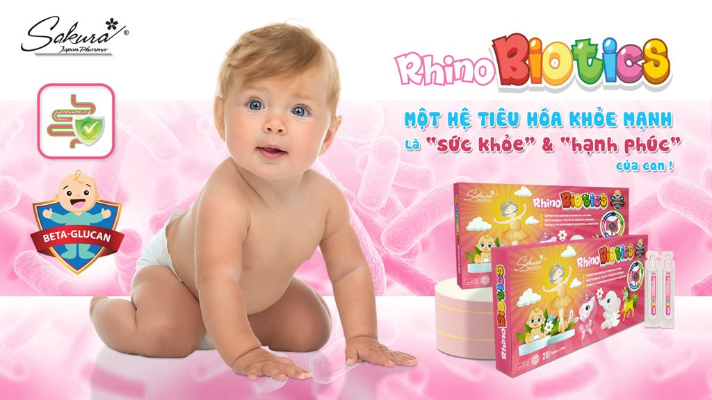 Sakura Rhino Biotics (Trẻ em) - Một hệ tiêu hóa khỏe mạnh là Sức khỏe & Hạnh phúc của con trẻ.